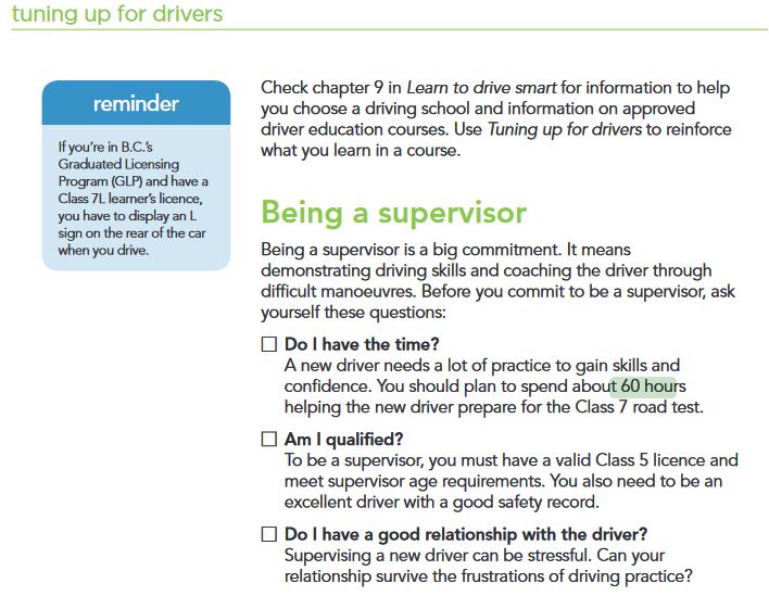 ICBC ‘Tuning Up For Drivers‘ manual