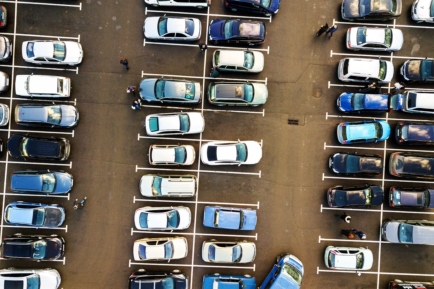 parking lots are tight spaces